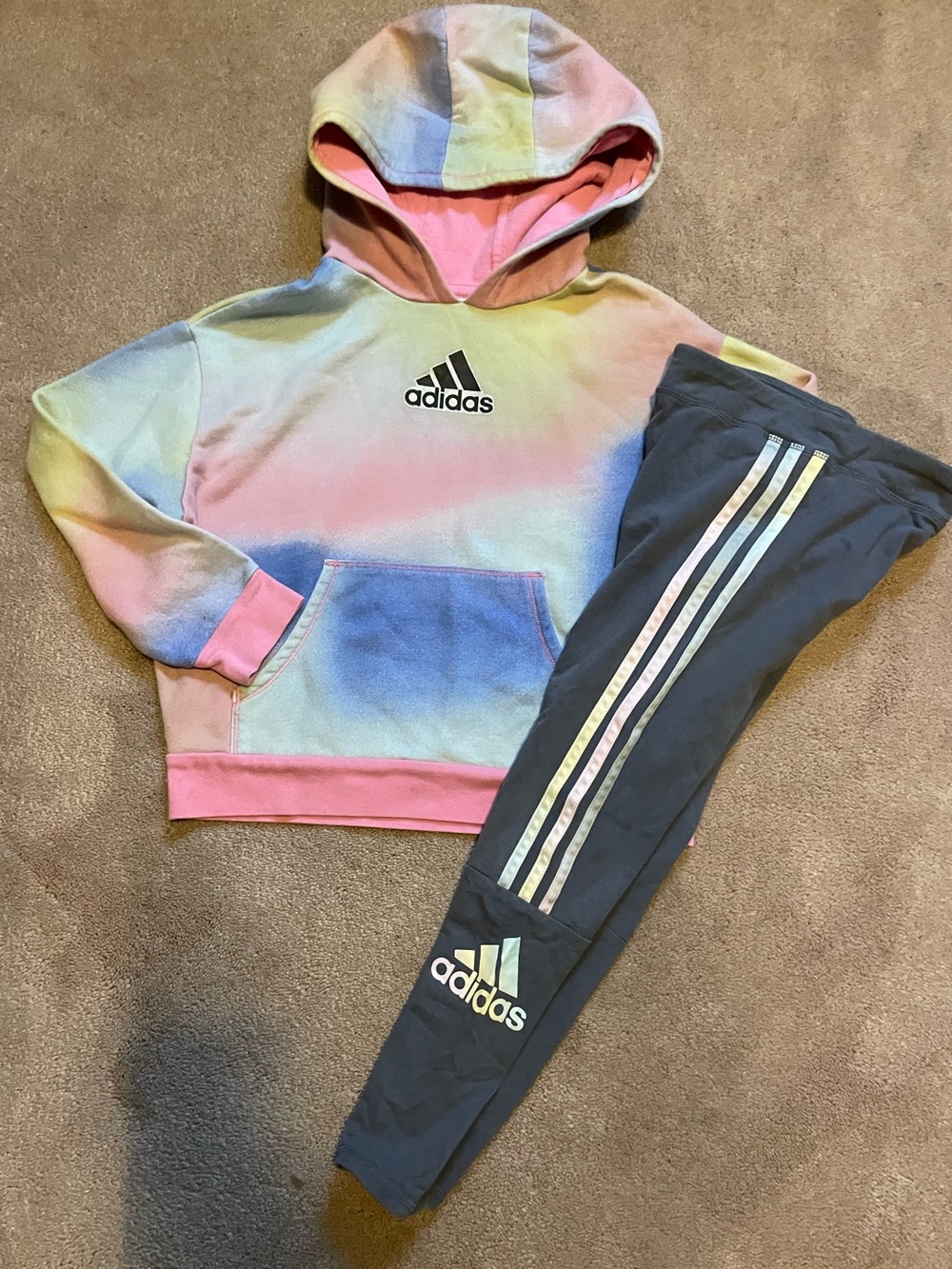 Girls Adidas Hoodie & legging set